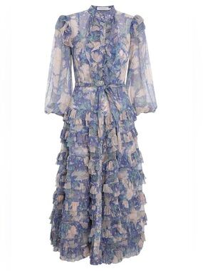 mini dress with short sleeves Cara Cara Caro Petal Sketch Navy Belted Mini Dress